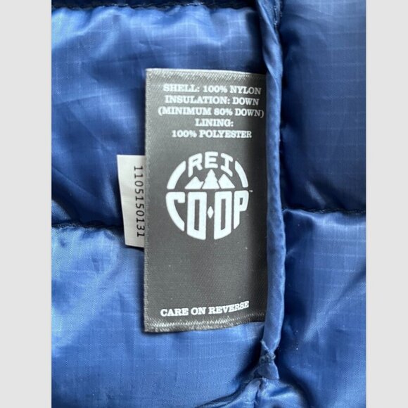 REI Co-op Men's Blue Down Puffer Vest Size XS Insulated Outdoor Activewear - Picture 4 of 7
